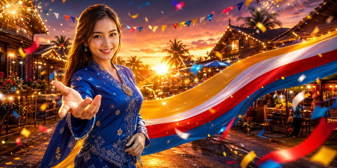 Pemain VIP Malaysia menikmati bonus jackpot dengan pakaian baju kurung tradisional